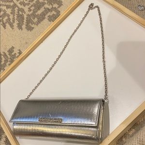 Silver rhinestone dress purse